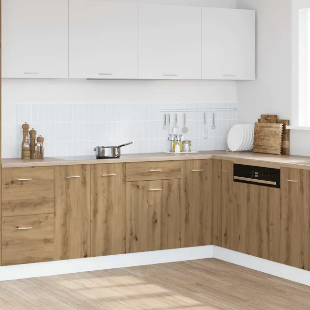 vidaXL Onderkast met lade Lyon 50x46x81,5 cm bewerkt hout artisanaal eiken Bruin
