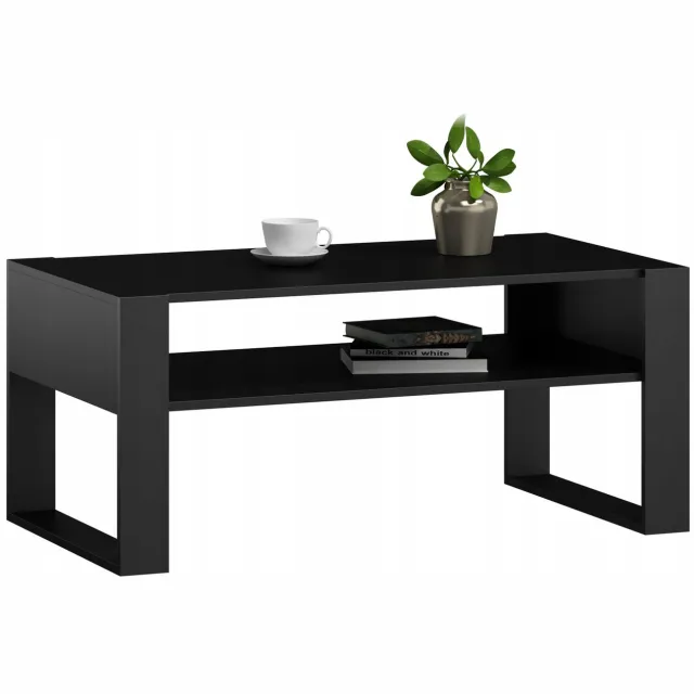 Per La Vita Kaja - Salontafel - Zwart - Gelamineerd blad - 100 × 53,6 cm