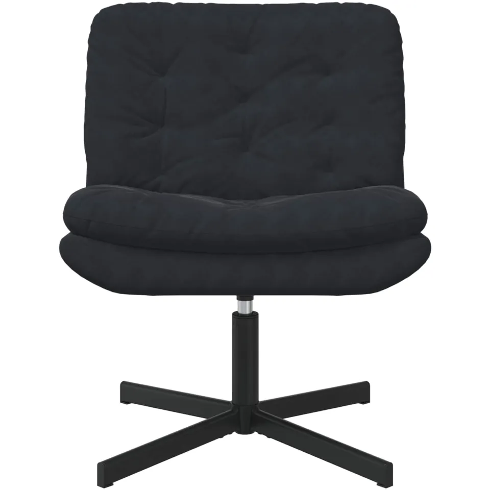 vidaXL Draaibare Relaxstoel Zwart 63 x 75 x 76 cm Fluweel, foto 2