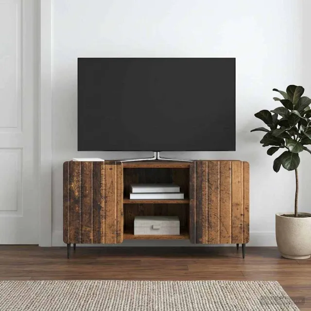 vidaXL TV-kast 102 x 34,5 x 52 cm Oud hout Bewerkt hout Bruin