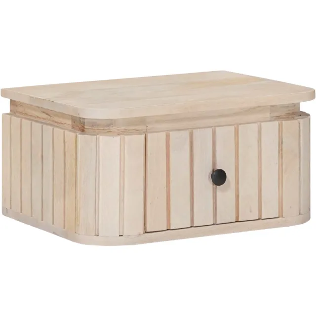 vidaXL Handgemaakt nachtkastje Wit 40 x 30 x 20 cm Massief Mango Hout