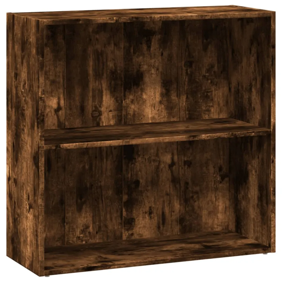 vidaXL Boekenkast 80x30x77 cm bewerkt hout gerookt eikenkleurig, foto 3