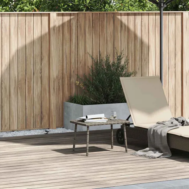 vidaXL Tuin salontafel rechthoekig 60x40x37 cm poly rattan grijs, foto 2