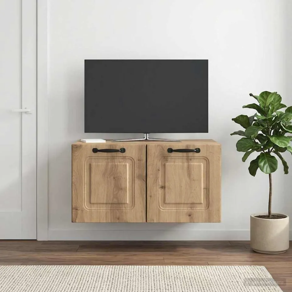 vidaXL Wandbeugel TV-kast 59,5 x 41 x 30 cm Artisanaal eiken, foto 4