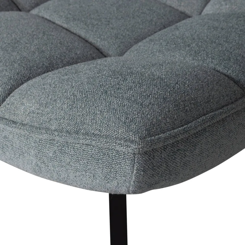 WOOOD Maudi Draaifauteuil - Polyester - Blue Stone - 84x74x86, foto 7