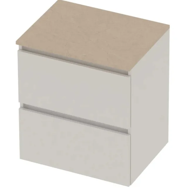 Basic-Line Deck 46 Badmeubelset Greeploos 60x46x66 cm Ice White Sand Stone Beige