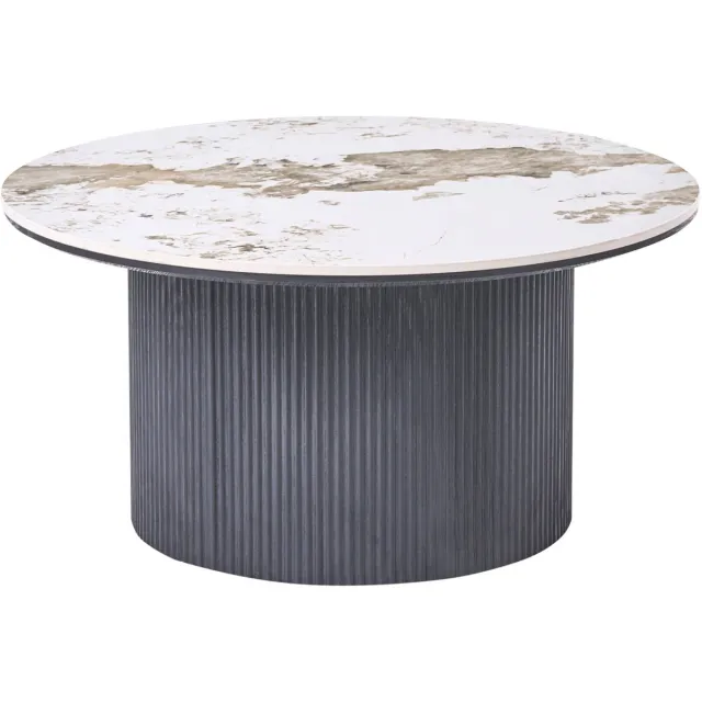 Beliani DORA - Salontafel - Zwart/Wit - Keramiek