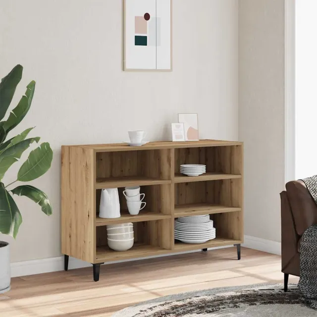 vidaXL Dressoir 103,5x35x70 cm bewerkt hout artisanaal eikenkleurig Bruin