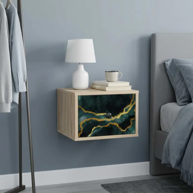 vidaXL Wandkastje WIJHE Sonoma Eiken 36 x 33 x 25 cm Bewerkt hout Bruin