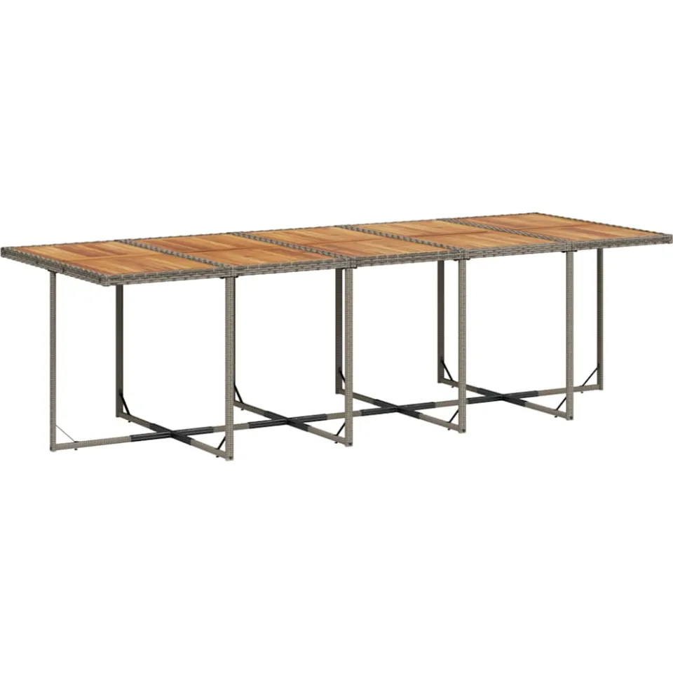 vidaXL 15-delige Tuinset met kussens poly rattan grijs