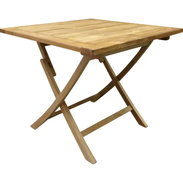 AVH Outdoor Collectie Klaptafel 90x90x75 vierkant teakhout Bruin / Terre