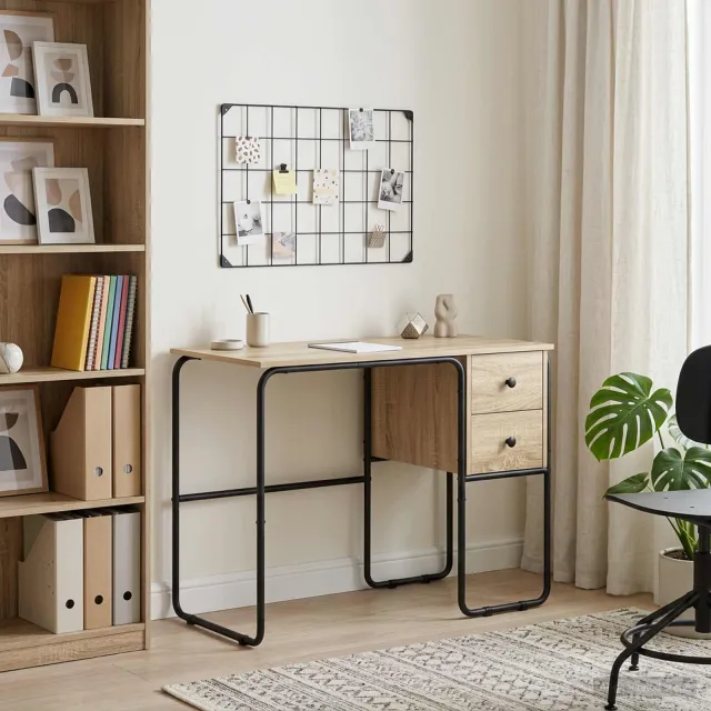 vidaXL Bureau met opbergruimte Sonoma Eiken 100 x 50 x 75 cm, foto 2