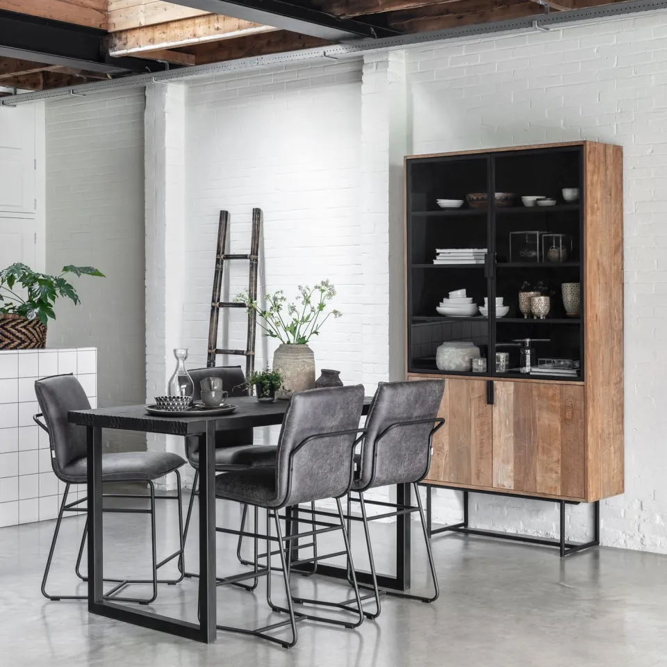 DTP Home Bartafel 'Beam' Teakhout, 150 x 80cm, kleur Zwart, foto 3