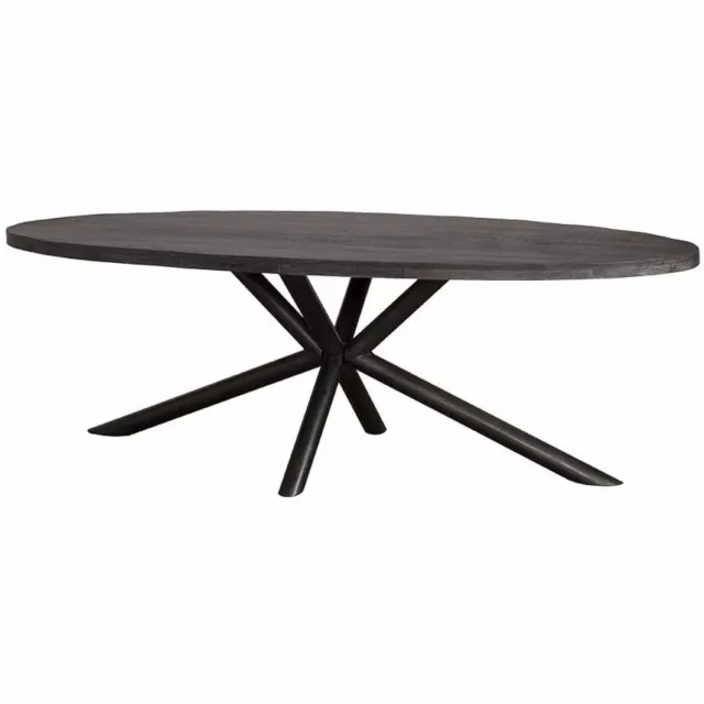 Tower Living Selva eettafel ovaal - 200 cm - zwart