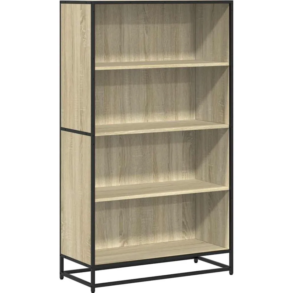vidaXL Boekenkast 80,5x35x139 cm bewerkt hout sonoma eikenkleurig, foto 3
