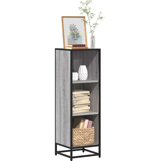 vidaXL Boekenkast 33,5x33x107,5 bewerkt hout grijs sonoma eikenkleur, foto 2