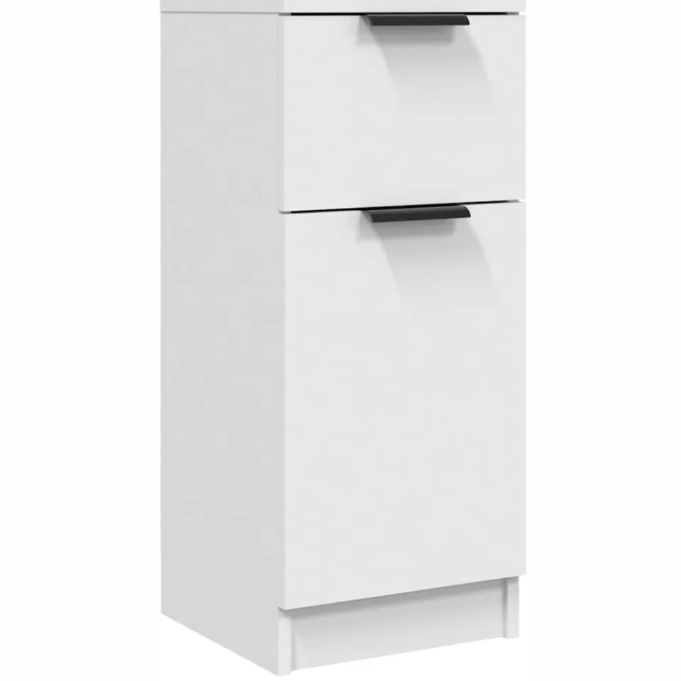 vidaXL Dressoir 30x30x70 cm bewerkt hout wit, foto 3