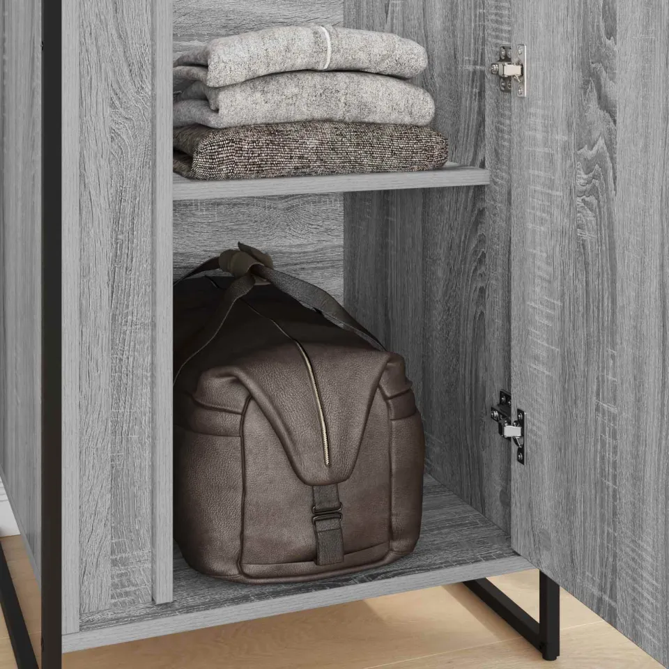 vidaXL Warderobe Grijs Sonoma 50 x 50 x 200 cm, foto 3