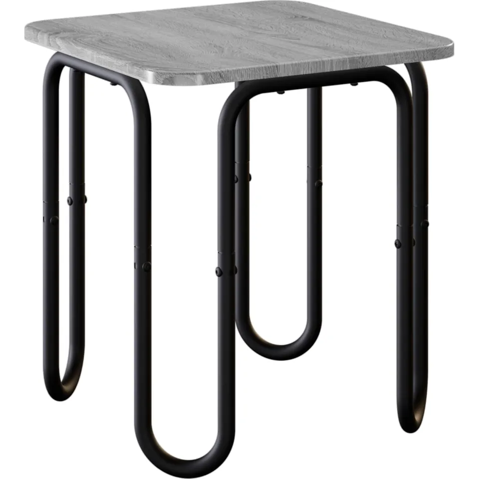 vidaXL Salontafel Grijs Sonoma 40 x 40 x 45 cm Bewerkt hout, foto 3