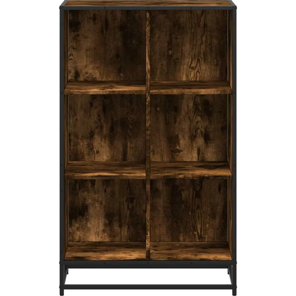 vidaXL Boekenkast 65,5x33x107,5 cm bewerkt hout gerookt eikenkleurig, foto 4
