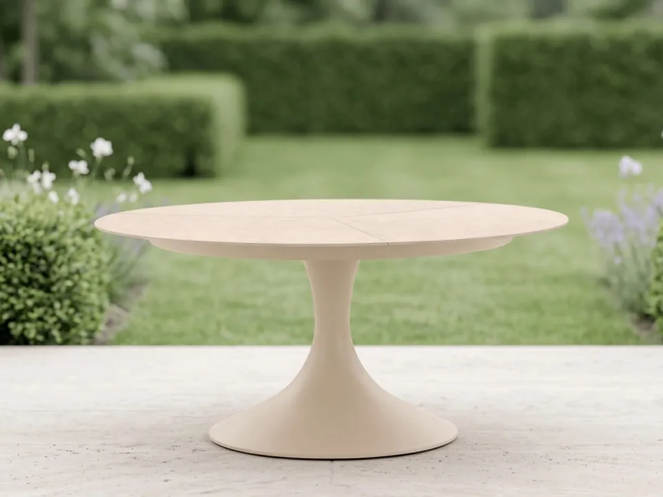 Suns Nova low dining tuintafel ø 150cm (h: 68cm) taupe, foto 2