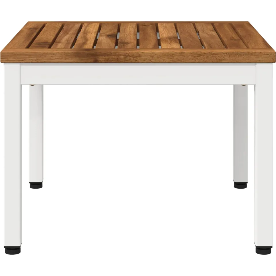 vidaXL Salontafel NAARDEN Natuurlijk en Wit 49 x 48,5 x 36 cm Bruin