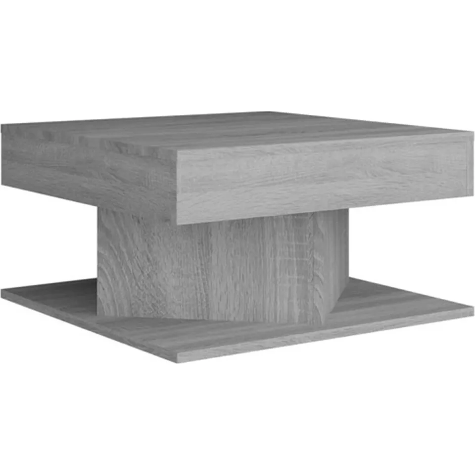 vidaXL Salontafel 57x57x30 cm bewerkt hout grijs sonoma eikenkleurig, foto 3