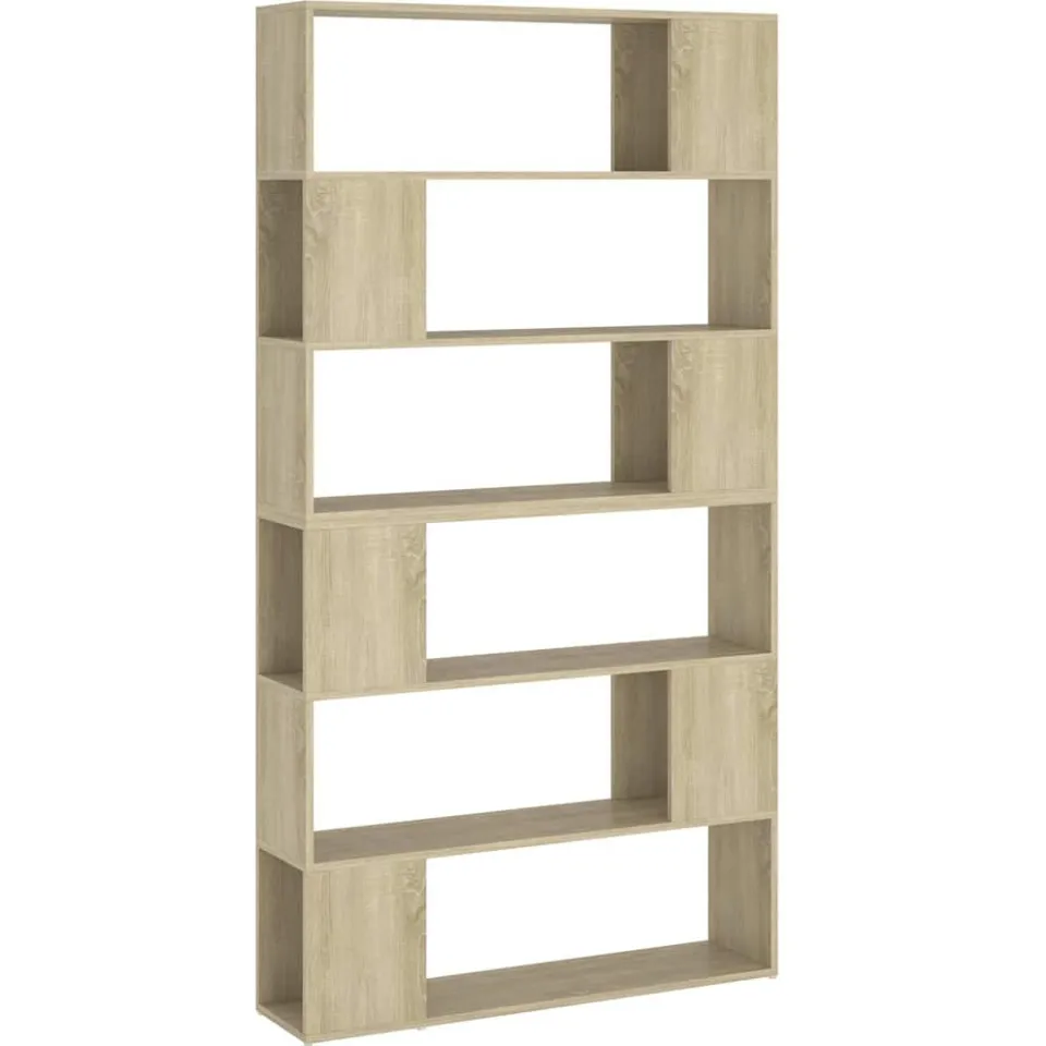 vidaXL Boekenkast/kamerscherm 100x24x188 cm sonoma eikenkleurig Bruin