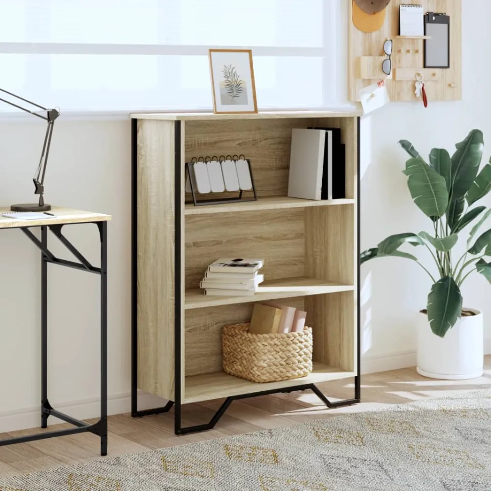 vidaXL Boekenkast 80x31x106 cm bewerkt hout sonoma eikenkleurig, foto 2