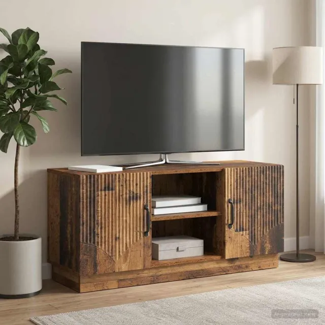 vidaXL TV-kast 102 x 34,5 x 47 cm Oud hout Bewerkt hout bruin, foto 2