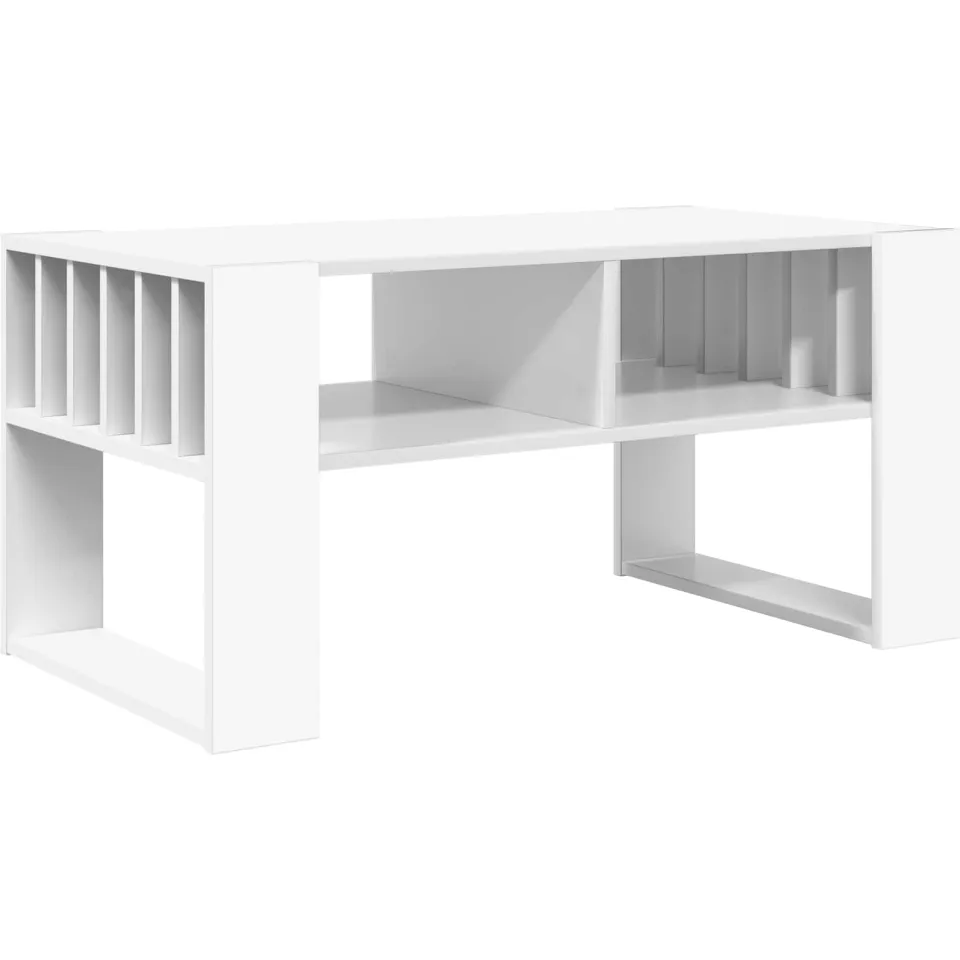 vidaXL Salontafel Wit 92 x 49,5 x 45 cm Bewerkt hout, foto 3