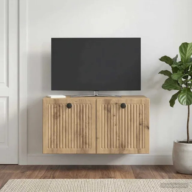 vidaXL Wandbeugel TV-kast 59,5 x 31 x 30 cm Artisanaal eiken Bruin
