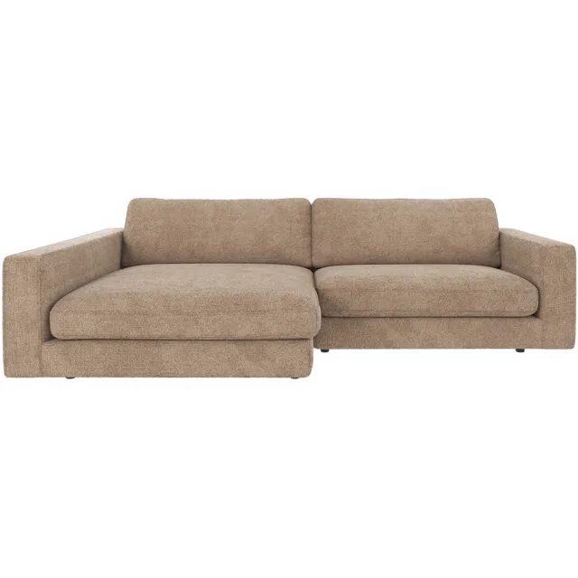 Rowico Home Duncan modulaire gestoffeerde hoekbank taupe - links - 258 cm