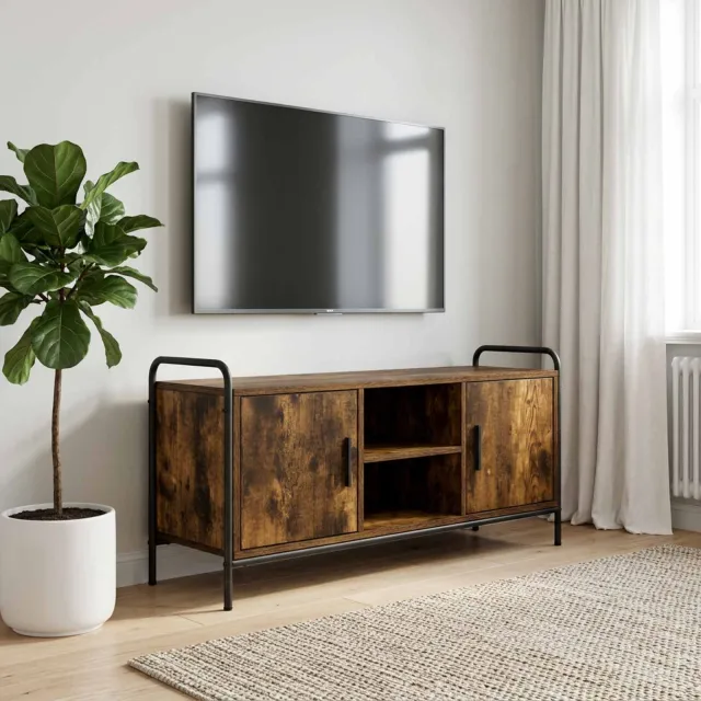 vidaXL Tv-meubel 99 x 33 x 50 cm Gerookt eiken Bewerkt hout, foto 2