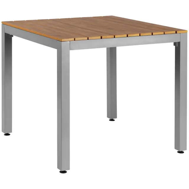 PULSIVA Buitentafel Resistance; 80x80x73 cm (LxBxH); Tafelblad bruin, frame grijs; rechthoekig