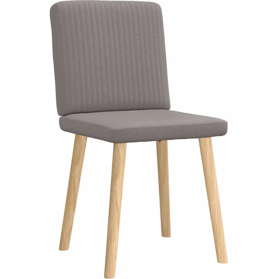 vidaXL Eetkamerstoelen draaibaar 2 st stof taupe