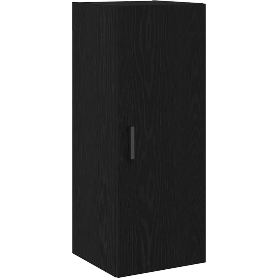 vidaXL Wandkast 34,5x34x90 cm bewerkt hout zwart eikenkleurig