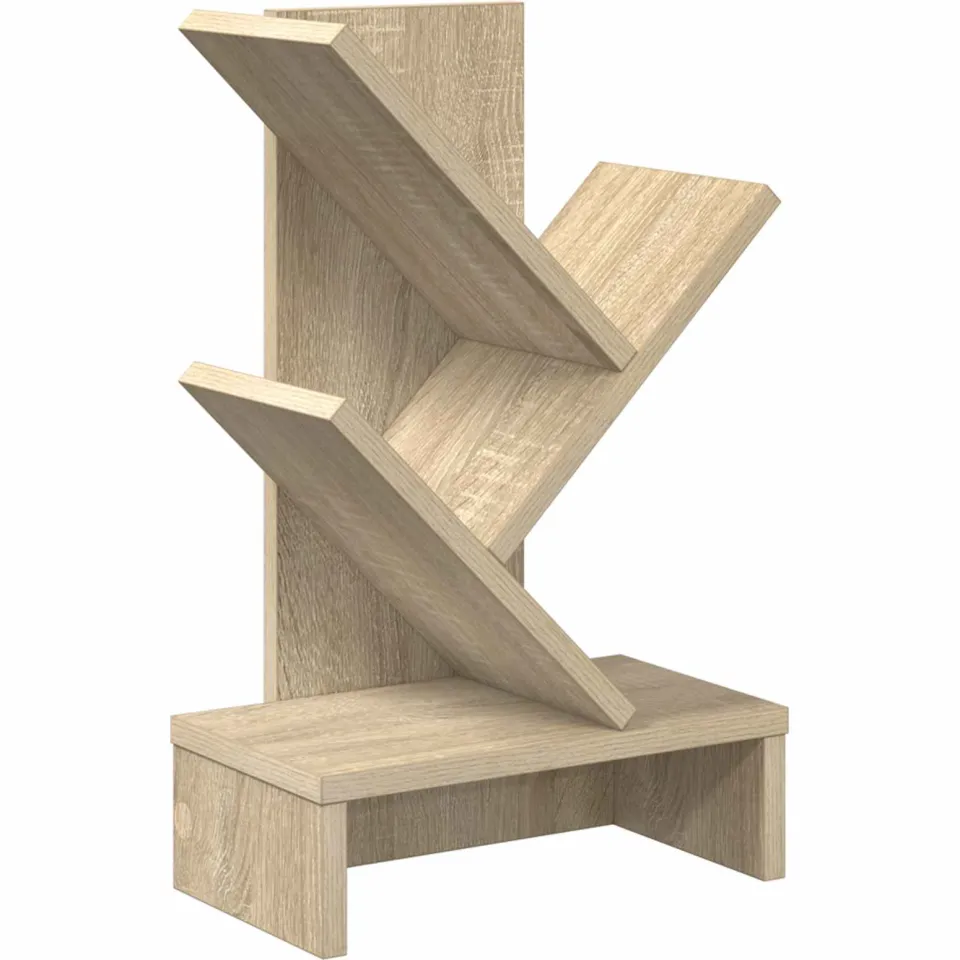 vidaXL Boomvormige boekenplank met 3 planken 30 x 18 x 48 cm bruin, foto 3