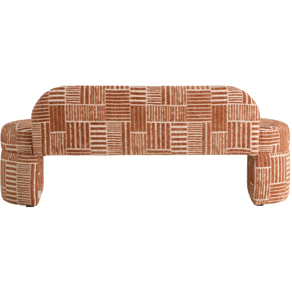NOUS Living eetkamerbank Nice 180 cm labyrinth terra, foto 3