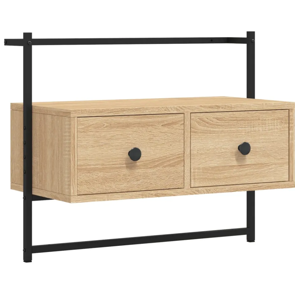 vidaXL Tv-meubel wandgemonteerd 60,5x30x51 cm hout sonoma eikenkleurig, foto 3