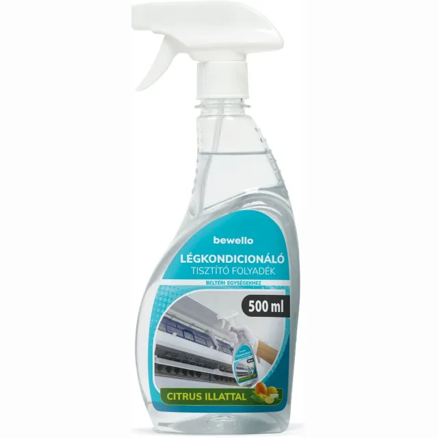 Bewello Airco Reiniger Spray 500 ml – Airconditioning Cleaner – Verwijdert Bacteriën & Geuren – Citrus Geur – Voor Thuis & Auto [17216L] Meerkleurig