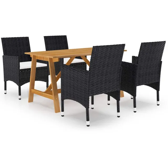 vidaXL 5-delige Tuinset zwart, foto 2