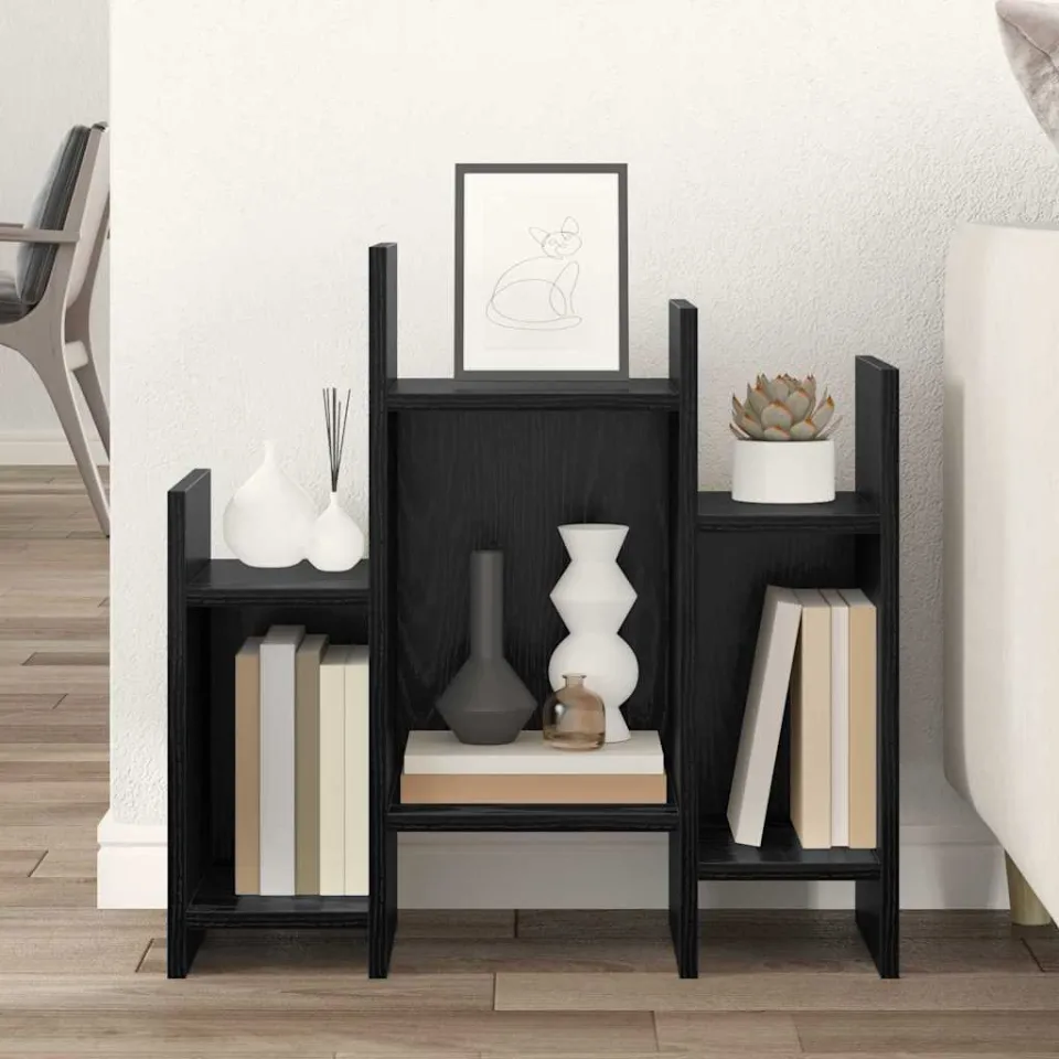 vidaXL Bijzetkast Zwart Eiken 60 x 26 x 60 cm Bewerkt hout, foto 4