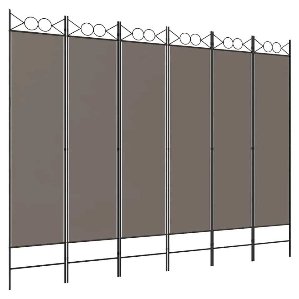 vidaXL Kamerscherm met 6 panelen 240x220 cm stof antracietkleurig, foto 3