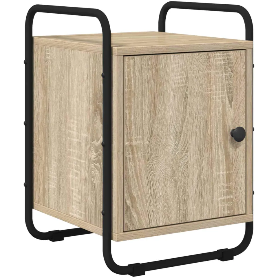 vidaXL Nachtkastje Sonoma Eiken 35 x 36.5 x 50 cm Bewerkt hout, foto 3
