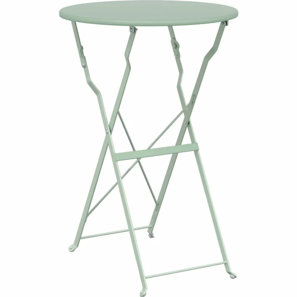 vidaXL Bistrotafel Licht muntgroen Ø 50 x 71 cm Poedercoating staal