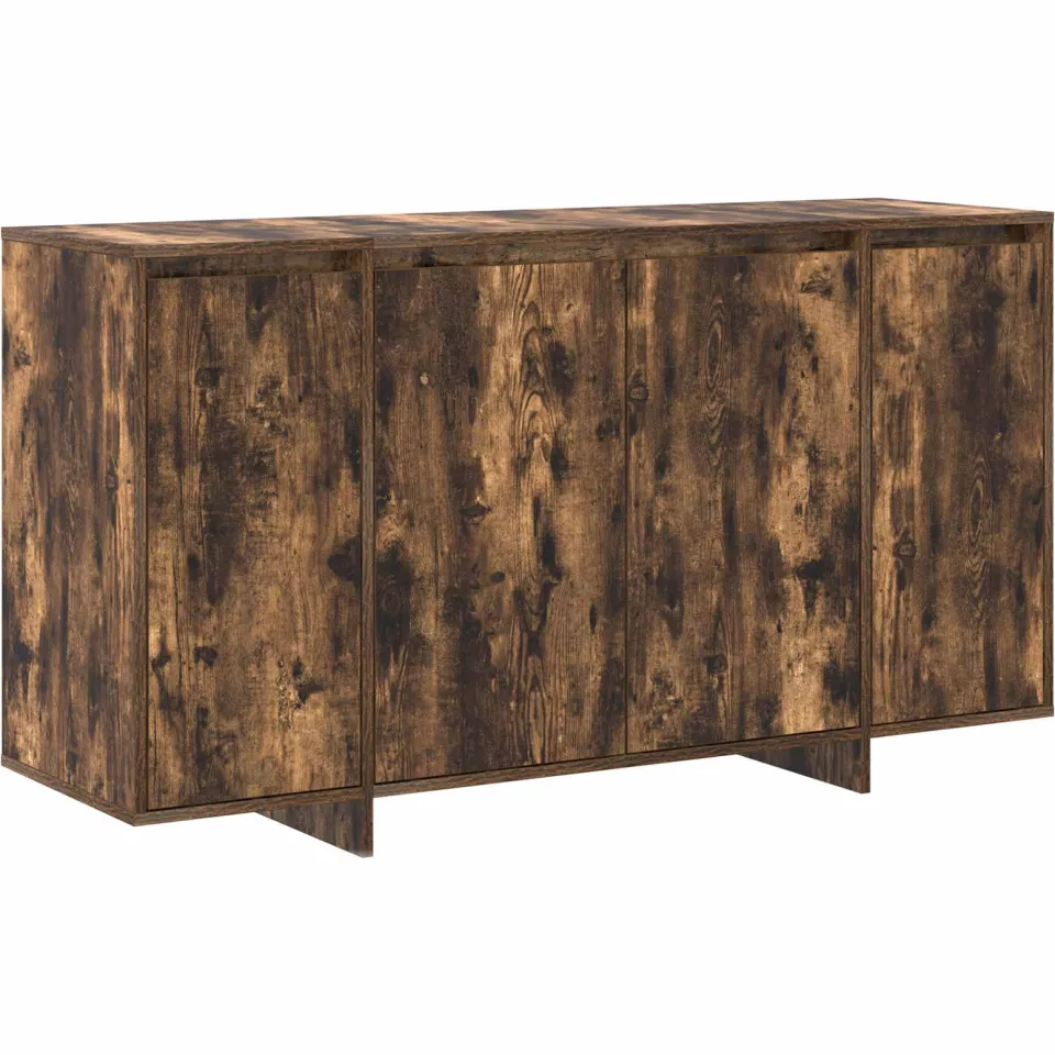 vidaXL Dressoir Gerookt eiken 135 x 41 x 75 cm Bewerkt hout Bruin