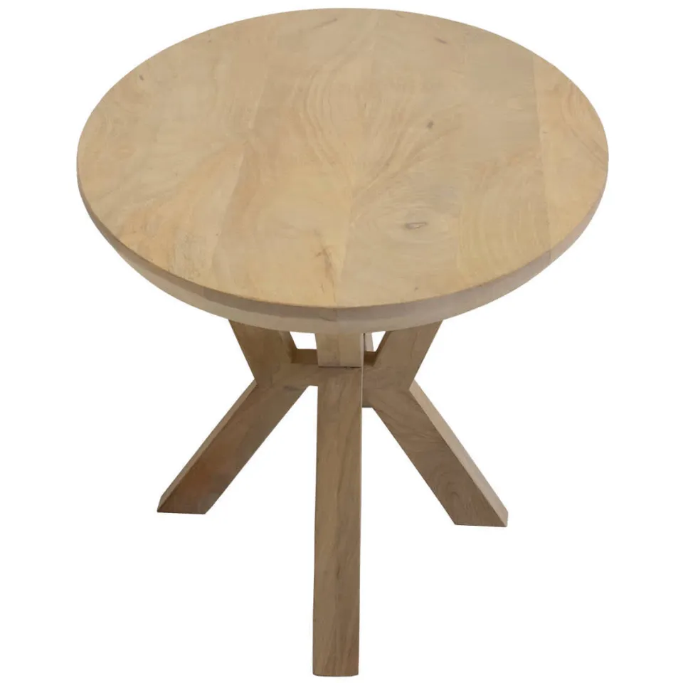 Giga Meubel Salontafel Onno Ovaal - Mangohout - Naturel - 120x60x47cm, foto 3
