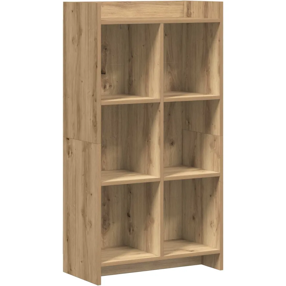 vidaXL Boekenkast 6-laags 59 x 30 x 111 cm Artisanaal eiken Bruin