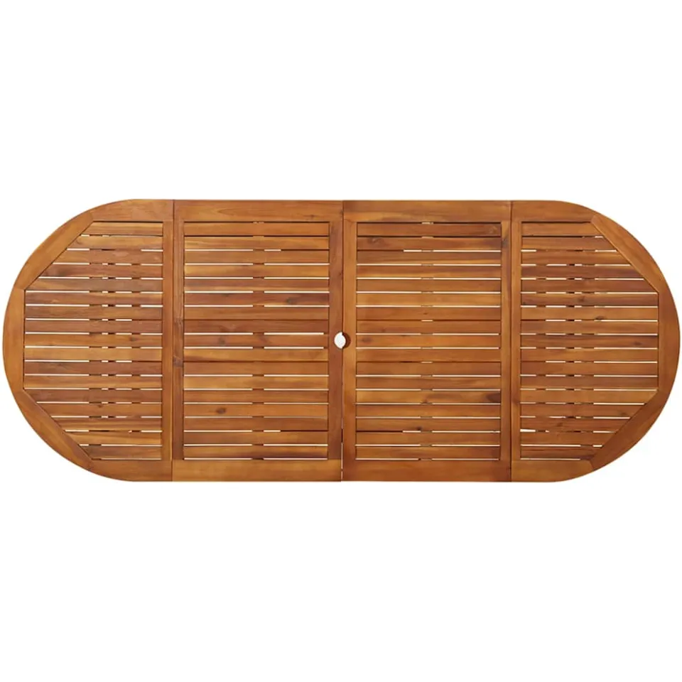 vidaXL Tuintafel 220x90x75 cm massief acaciahout bruin, foto 4